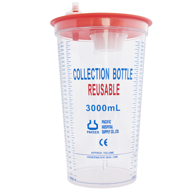 PAHSCO Reusable Vacuum (Suction) Collection Bottle 3000ML