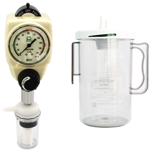 PAHSCO SUCTION REGULATOR LOW VACUUM 0-200 mmHg BAYI FULL SET