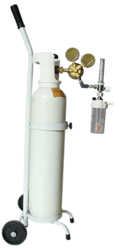 FRES Flowmeter Oksigen Dewasa 0 - 15 LPM lengkap Regulator dan Tabung Oksigen + Troly + Humidifier 135 ML - Image 3