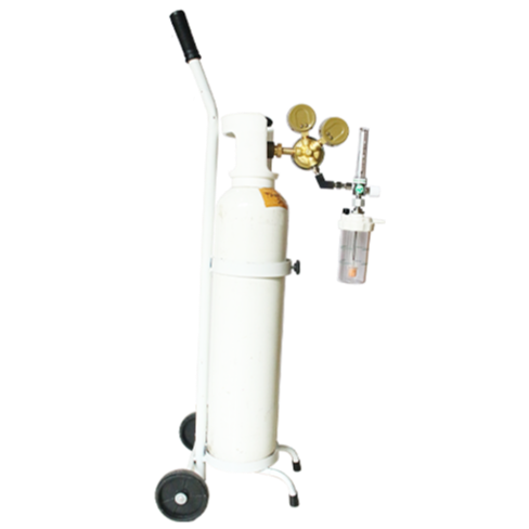 FRES Flowmeter Oksigen Bayi 0,1 - 1,0 LPM lengkap Regulator dan Tabung Oksigen + Troly + Humidifier 135 ML - Image 2