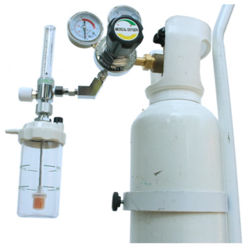FRES Flowmeter Oksigen Dewasa 0 - 15 LPM dengan Regulator tabung oksigen lengkap Humidifier 135ml - Image 2