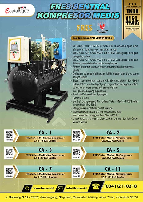 FRES DUPLEX SENTRAL GAS MEDIS COMPRESSED AIR