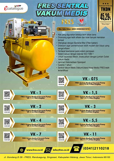 FRES DUPLEX SENTRAL GAS MEDIS VACUUM