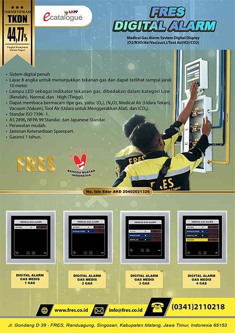 FRES DIGITAL ALARM GAS MEDIS