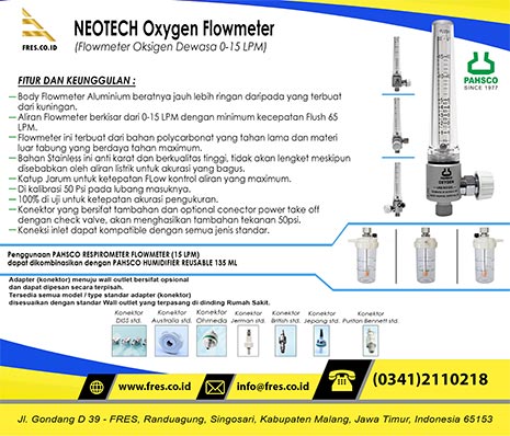 PAHSCO FLOWMETER OKSIGEN 0-15 LPM (DEWASA)