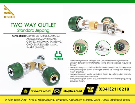 PAHSCO TWO WAY OUTLET OKSIGEN STANDAR JEPANG