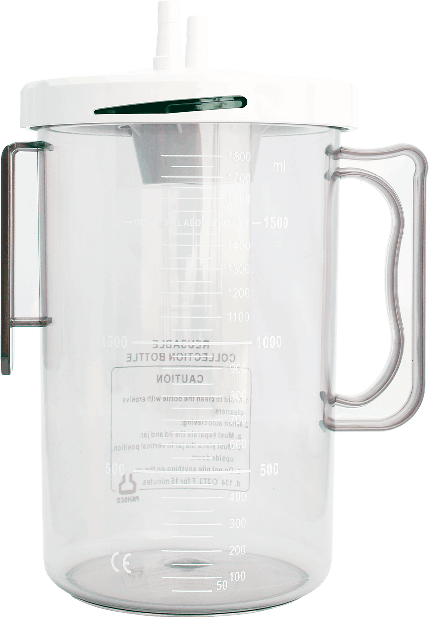 PAHSCO POLYSULFONE REUSABLE COLLECTION BOTTLE 1500 ML - Image 1