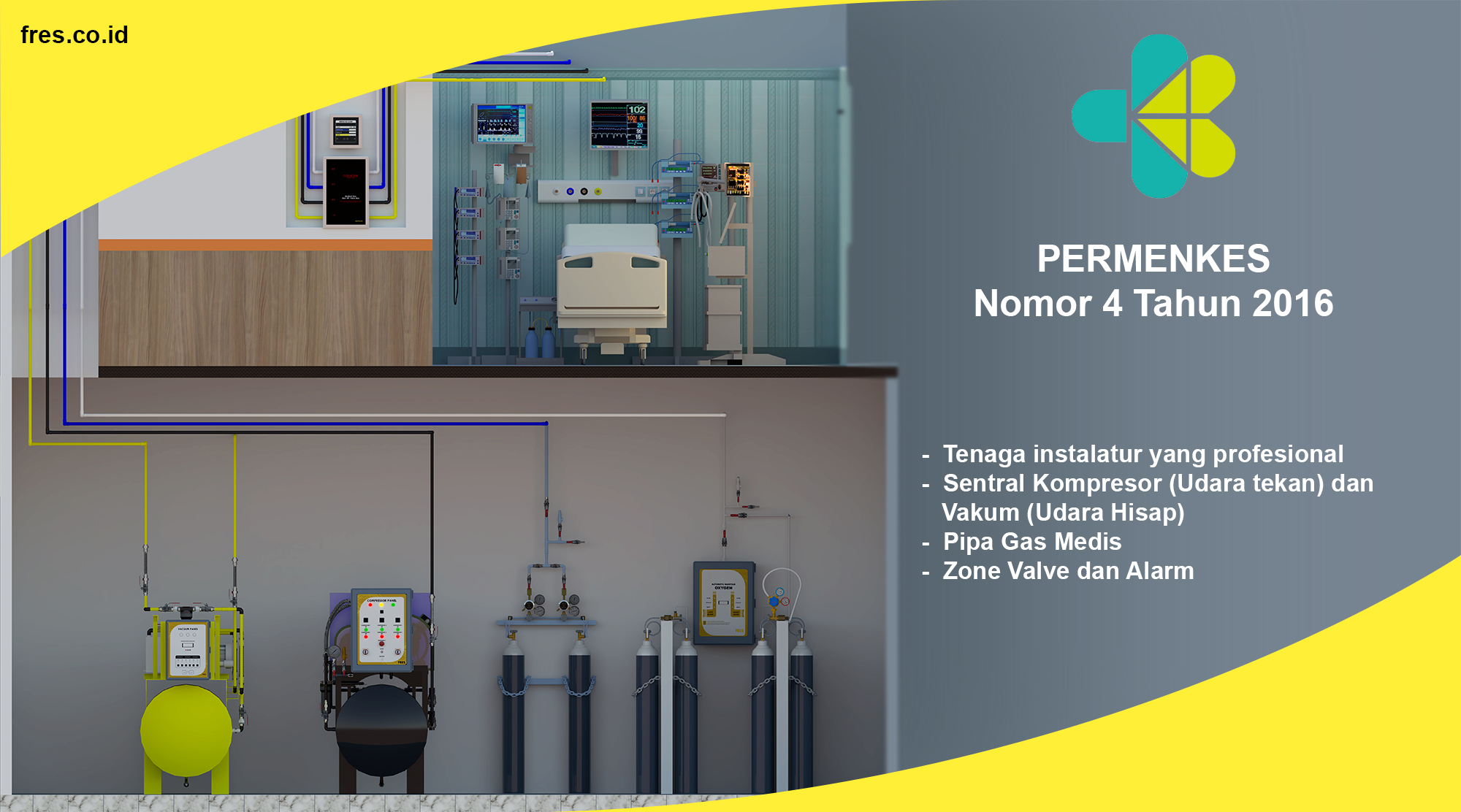 Sistem Instalasi Gas Medis Rumah Sakit (PERMENKES Nomor 4 Tahun 2016)